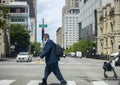 Streets of downtown Chicago are empty with traffic due to covid 19