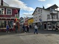 Streets of downtown Reykjavik Iceland