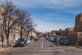 Streets in downtown Santa Fe, New Mexico, USA Royalty Free Stock Photo
