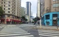 Streets of Downtown Sao Paulo on Sunday morning. Ruas do centro de Sao Paulo. Centro historico