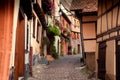 Streets of Eguisheim Royalty Free Stock Photo