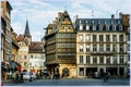 Streets and squares of Strasbourg, Alsace, France. Maison Kammerzell, aka Kammerzell house Royalty Free Stock Photo