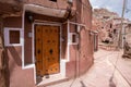 Streets of famous old Iranian village of Abyaneh. Barzrud Rural District, in the Central District of Natanz County Royalty Free Stock Photo