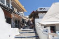 On the streets of Fira at sunny day, Santorini,