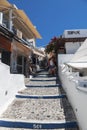 On the streets of Fira at sunny day, Santorini