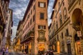 Streets of Florence, Italy. Historic building at the center of the Florence