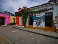 Streets of the Getsemani neighborhood of Cartagena, Colombia Royalty Free Stock Photo