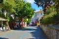 Streets of Heybeliada island in Turkey