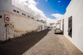 Streets of the historic center of the village. Until 1852, Teguise was the capital of the island