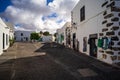 Streets of the historic center of the village. Until 1852, Teguise was the capital of the island