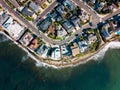 Streets and houses of San Diego Pacific beach aerial Royalty Free Stock Photo