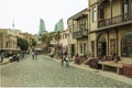 The streets of the inner city of Baku, Azerbaijan