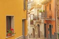 The streets of Italy. Italian Streets. Old city. The island of Sicily, Italy Royalty Free Stock Photo