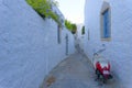 Streets of Kastelli on Patmos island Royalty Free Stock Photo