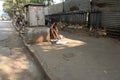 Streets of Kolkata, Beggars Royalty Free Stock Photo