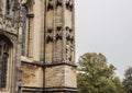 Streets of Lincoln - the cathedral on a cloudy day. Royalty Free Stock Photo