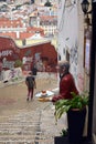 Streets of Lisbon. Portugal. Old Europe. Streetphoto. Building. Cafe. Manequim.