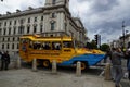 Streets in London, beatrice cab like a boat Royalty Free Stock Photo