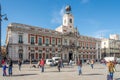 In the streets of Madrid (Puerta del Sol) - building of (Comunidad de Madrid) Royalty Free Stock Photo