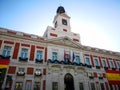 Madrid street view of Puerta del Sol buildings Royalty Free Stock Photo