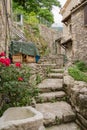 Streets of Medieval Borgo Roccacaramanica in Abruzzo, Italy