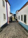 Streets in the medieval town of Obidos Royalty Free Stock Photo