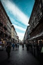 Streets in Milan in February