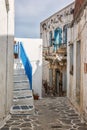 Streets of Milos island, Greece Royalty Free Stock Photo