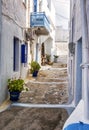 Streets of Milos island, Greece Royalty Free Stock Photo
