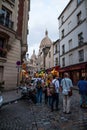 The streets of Montmarte near the Sacre-Coeur