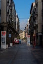 Streets in the morning of Logono in La Rioja, Spain. In spring 2021 Royalty Free Stock Photo