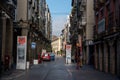 Streets in the morning of Logono in La Rioja, Spain. In spring 2021 Royalty Free Stock Photo