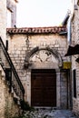 Streets with old buildings in the old town of Trogir
