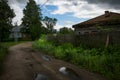 The streets of the old city. Russian village. Russia.