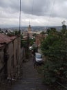 The streets of the Old City and the view of Tbilisi from the mountain.