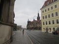 The streets of old Dresden in the city center, Germany.