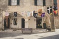 Streets of the old Italian city Finalborgo Royalty Free Stock Photo