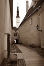 Streets of old Tallinn, Estonia, Europe Royalty Free Stock Photo