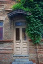 Streets of old Tbilisi Georgia: beautiful wooden door