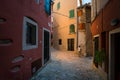 The streets of the old town of Porec. Croatia. Royalty Free Stock Photo