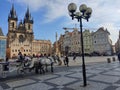 Through the streets of the old town of Prague, Czech Republic. Royalty Free Stock Photo