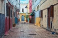 Streets of old town Rabat medina, Morocco Royalty Free Stock Photo