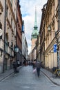 Streets of old town in Stockholm. Royalty Free Stock Photo