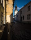 Streets of the old town of Tallinn. Estonia. Royalty Free Stock Photo