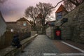 Streets of the old town of Tallinn. Estonia. Royalty Free Stock Photo