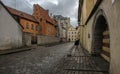 Streets of the old town of Tallinn. Estonia.