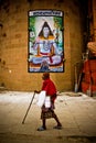 The Streets of Old Town Varanasi, Varanasi, India Royalty Free Stock Photo