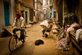 The Streets of Old Town Varanasi, Varanasi, India Royalty Free Stock Photo