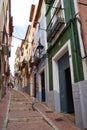 Streets of the Old Town of Villajoyosa, Lifestyle, Old Houses, traditional buildings.Spain