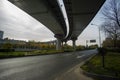 Streets and overpasses in the evening Royalty Free Stock Photo